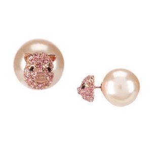 KATE SPADE • Imagination Reversible Pig Earrings